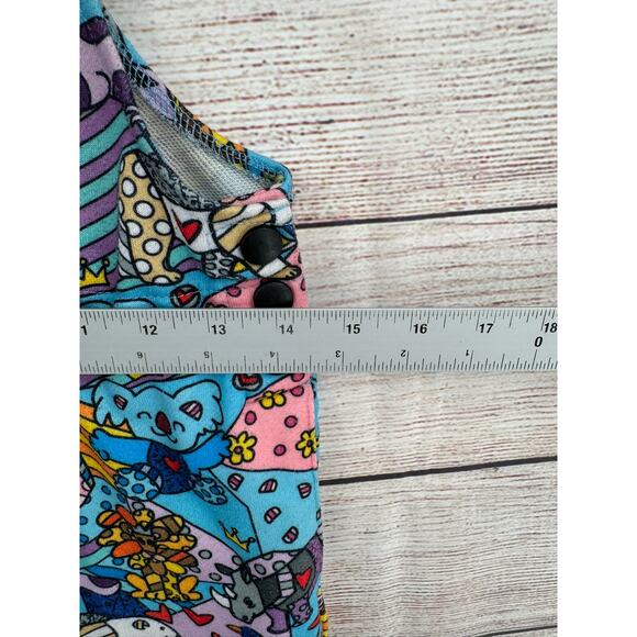 Britto x San Diego Zoo Animal Print Overalls Youth Large Blue Wildlife Alliance - Picture 9 of 10